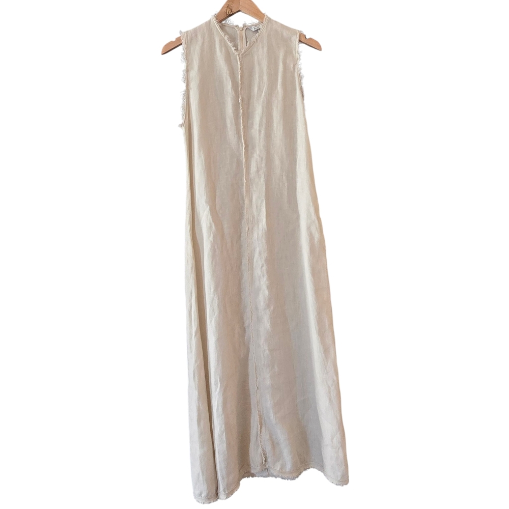 Zara Sleeveless Beige Midi Dress
